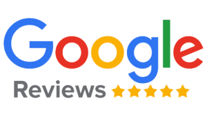 Google Reviews logo with star ratings, representing customer feedback and testimonials.